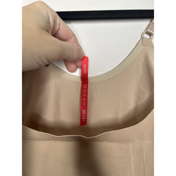 SPANX Sculpt OnCore Open Bust Mid Thigh Bodysuit Nude Slimming Shapewear Size XL - Picture 4 of 11